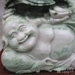 南阳独山玉佛公摆件 南阳独玉卧佛摆件 独玉笑佛工艺品